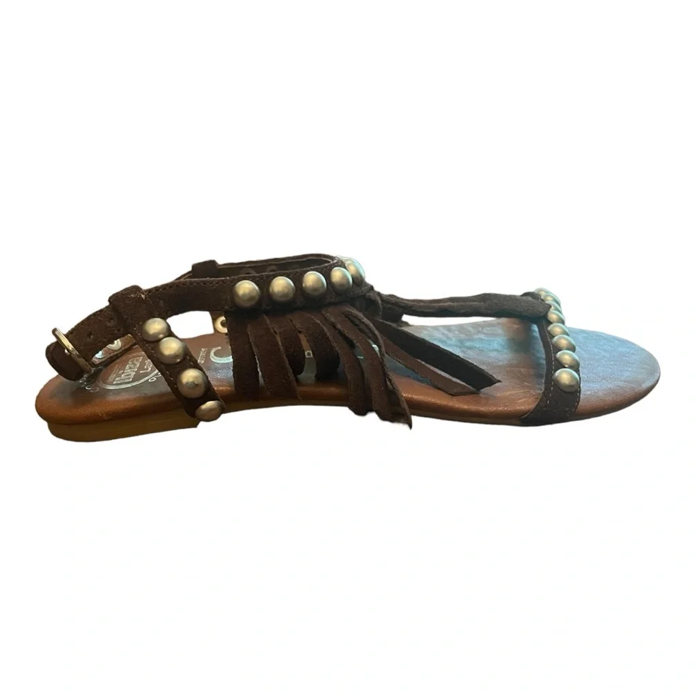 Jeffrey Campbell Ibiza Brown Suede Fringe Tassel Sz 6 - Picture 6 of 10